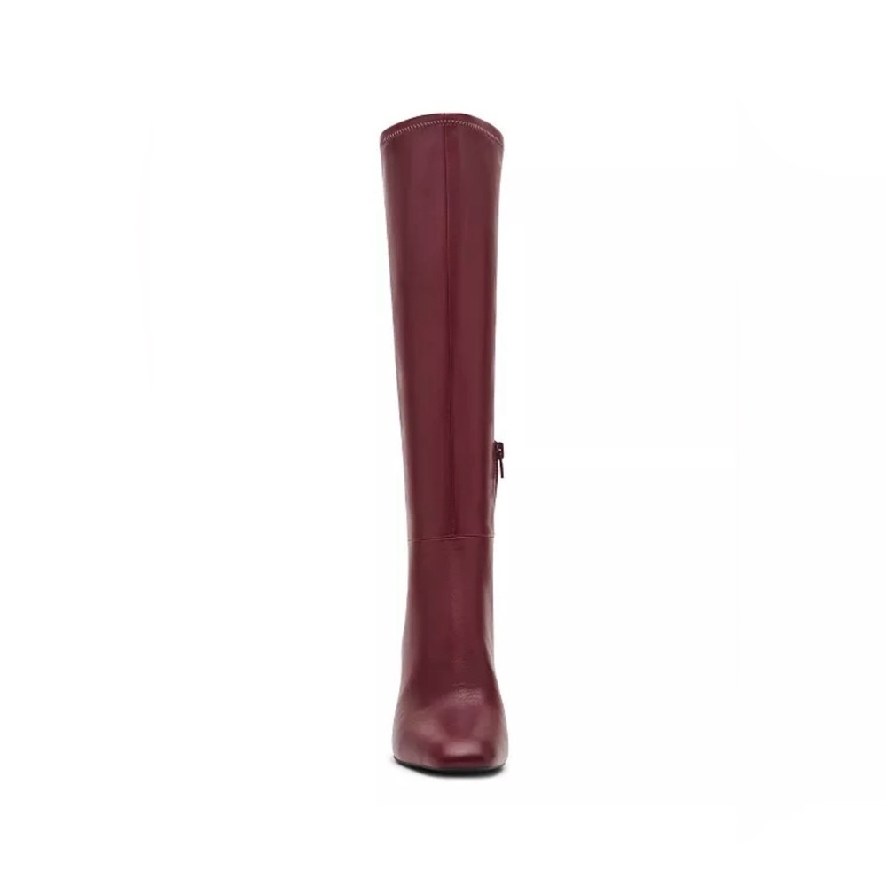 Madden Girl Wise Bordeaux Knee High Boots 6.5 Wide Calf Block Heel Wine NWOT - Picture 12 of 16